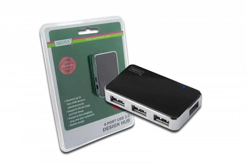 Digitus Da-70220 Interface Hub 480 Mbit/S Black S.