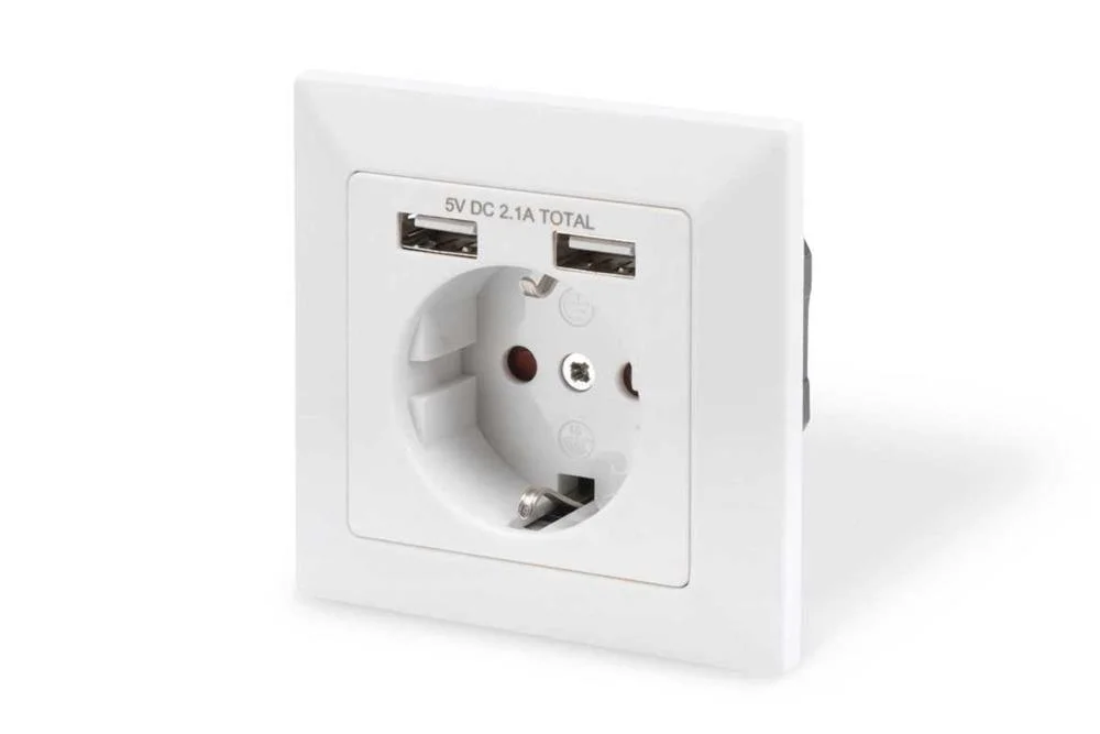 Digitus Soquete de Contato de Segurança 2x Usb