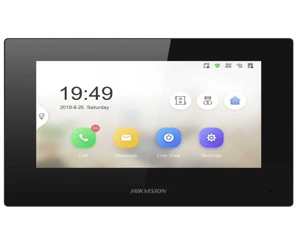 Monitor Adicional 7" Tátil P/ Vídeo Porteiro Pret.