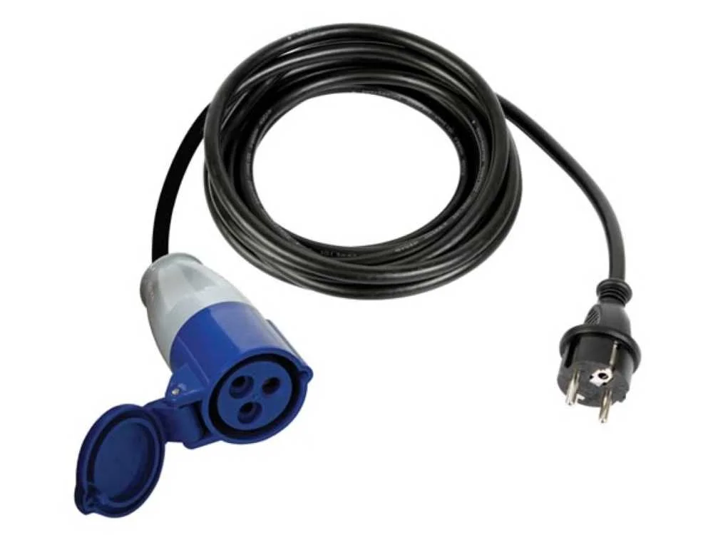 Cabo com Adaptador Ficha Schuko / Tomada Cee - 3 M
