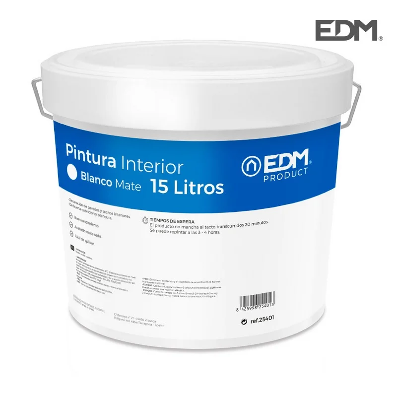 Edm Tinta Interior Branca Mate - 15 L