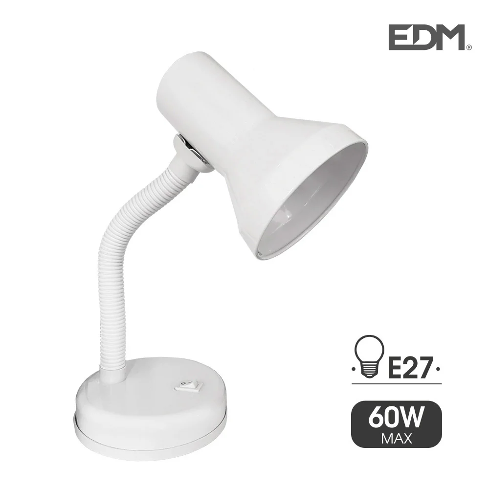 Candeeiro de Mesa Modelo London E27 60w Branco Edm