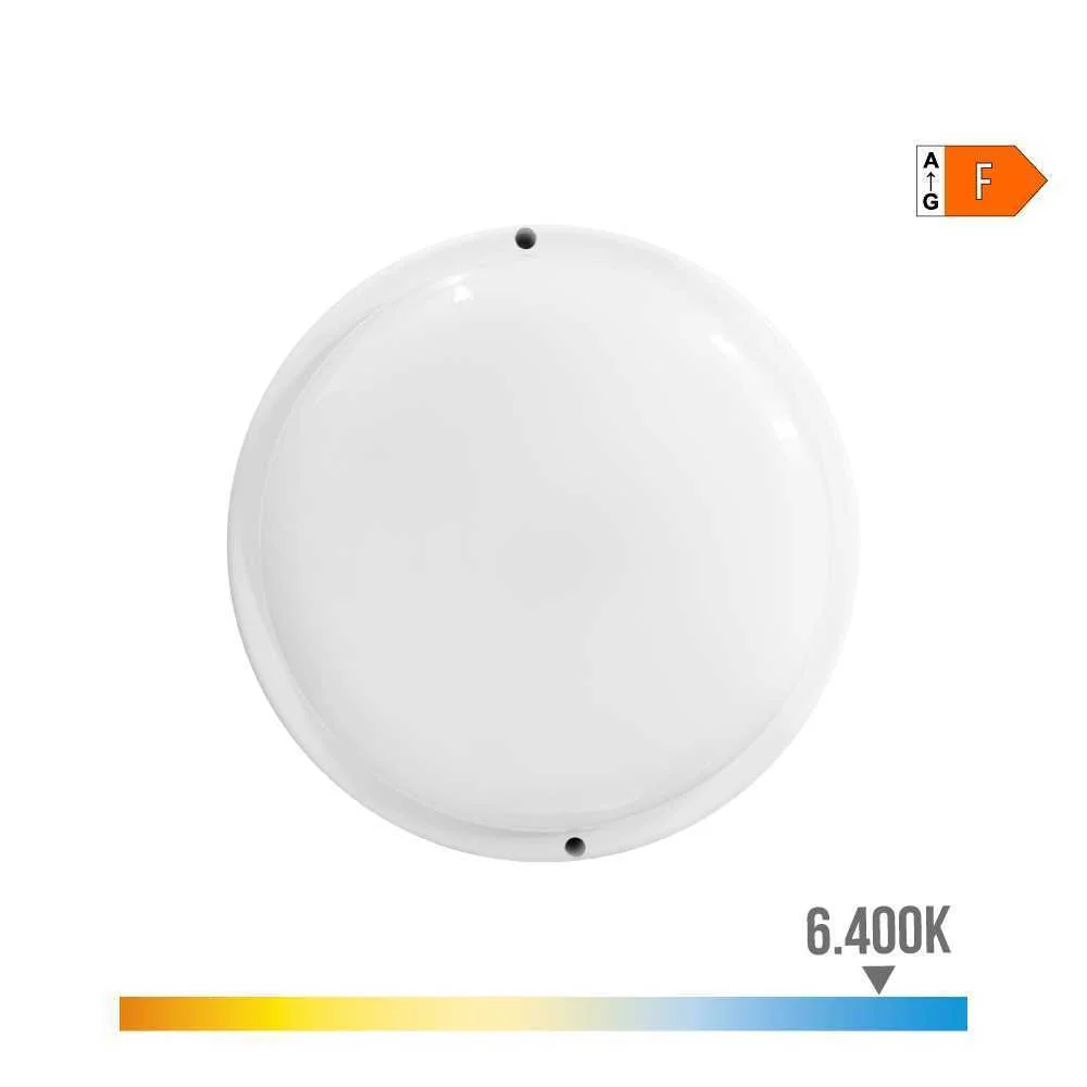 Aplique Redondo LED 18w 1820lm 6400k Ø20,8x4,8cm .