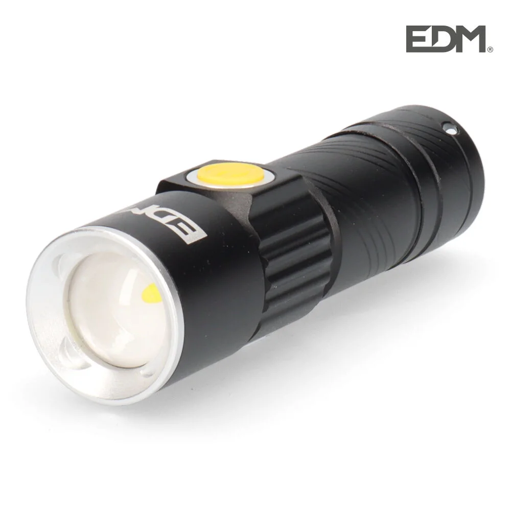 Mini Lanterna com Zoom 1 LED 120 Lumens Recarregav