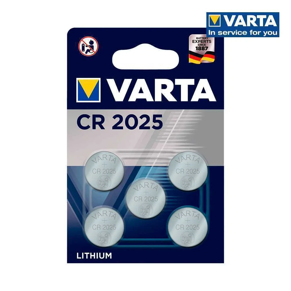 Pilha Botão Varta Cr2025 3v - 5 Unidades