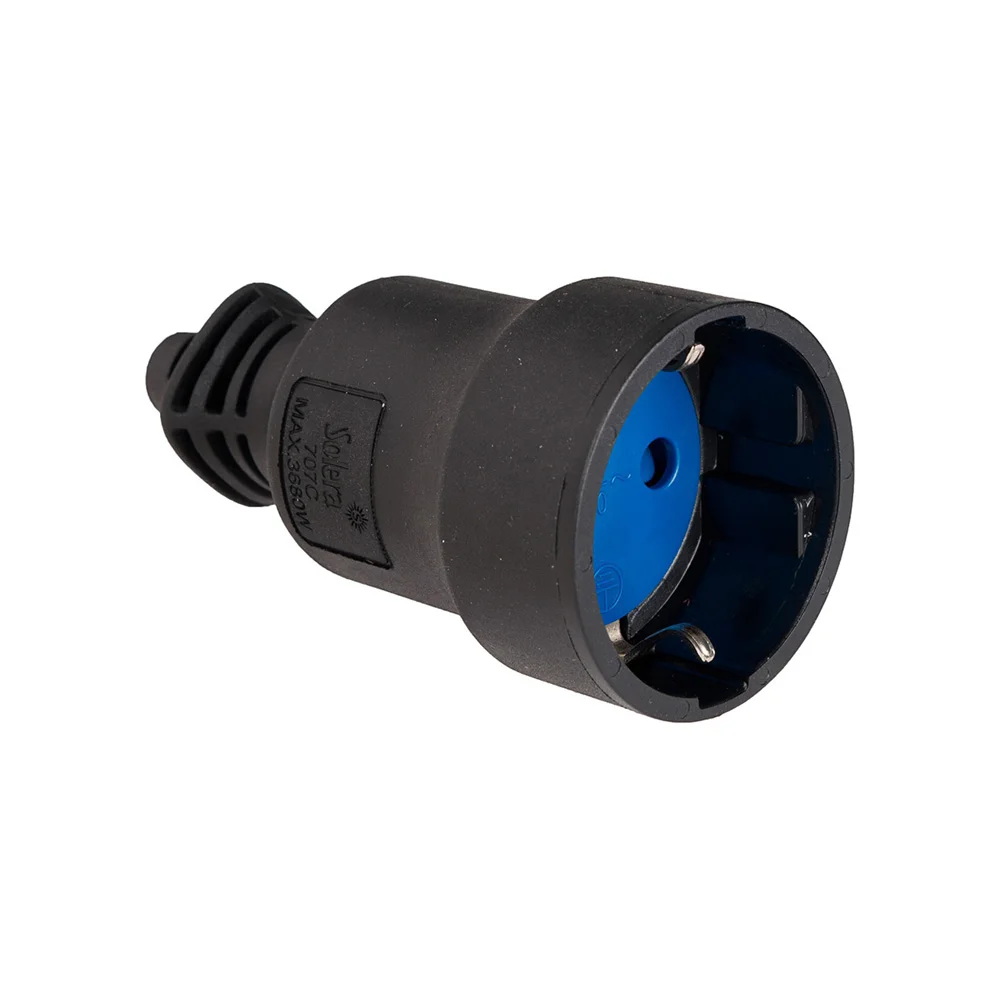 Ficha Móvel 16a 250v T/Tl 4,8mm Borracha Preta 70.