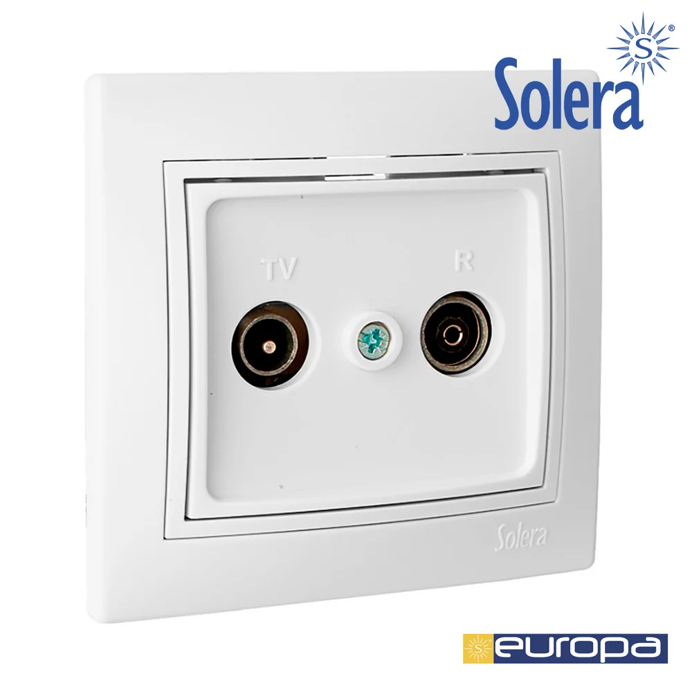 Tomada de Sinal para Tv e Rádio Cor Branco Monoblo