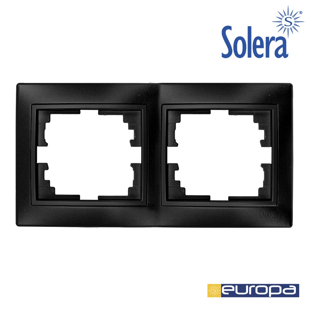 Moldura para 2 Elementos Horizontal Grafite 154x8.