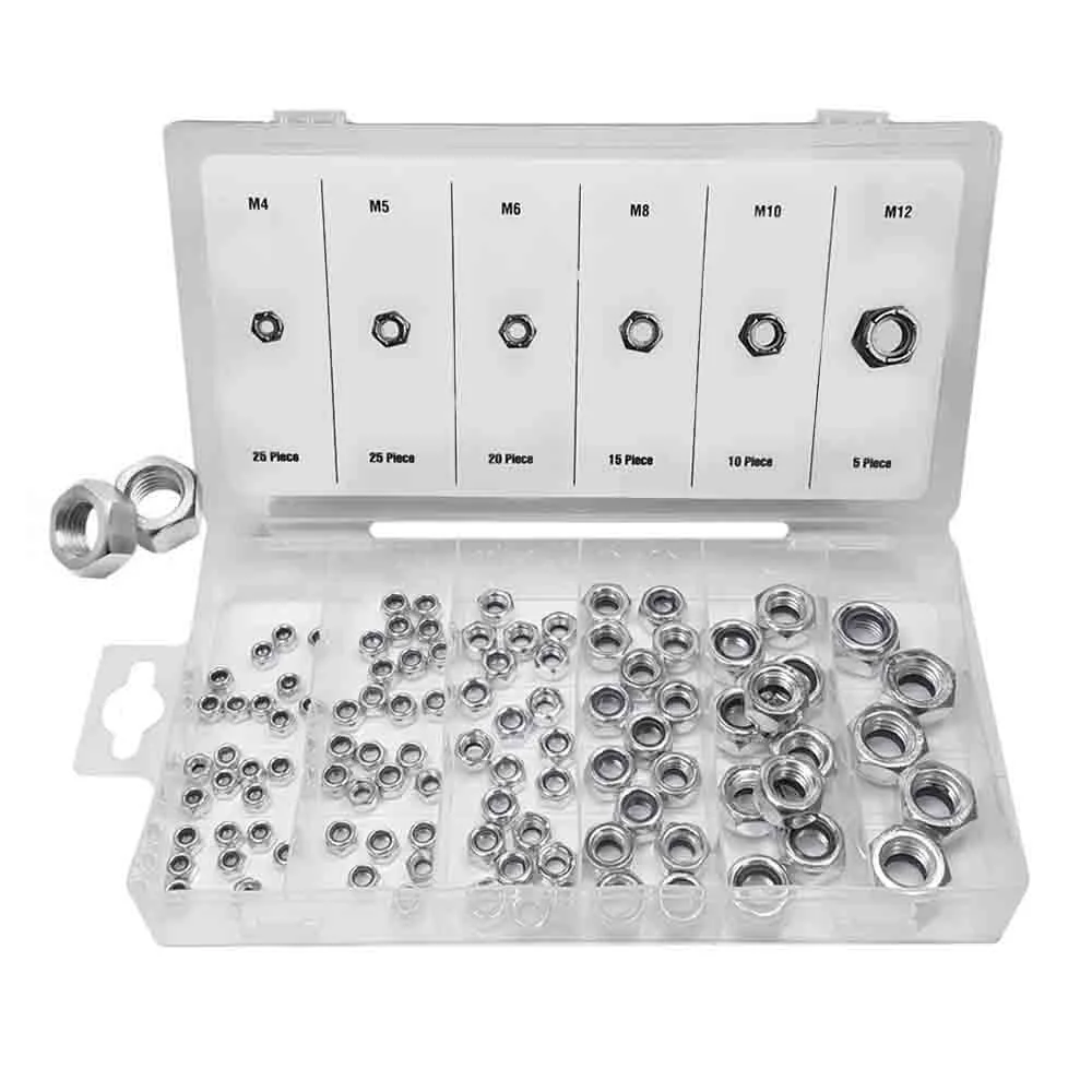 Set de 100 Porcas Autoblocantes Varios Tamanhos