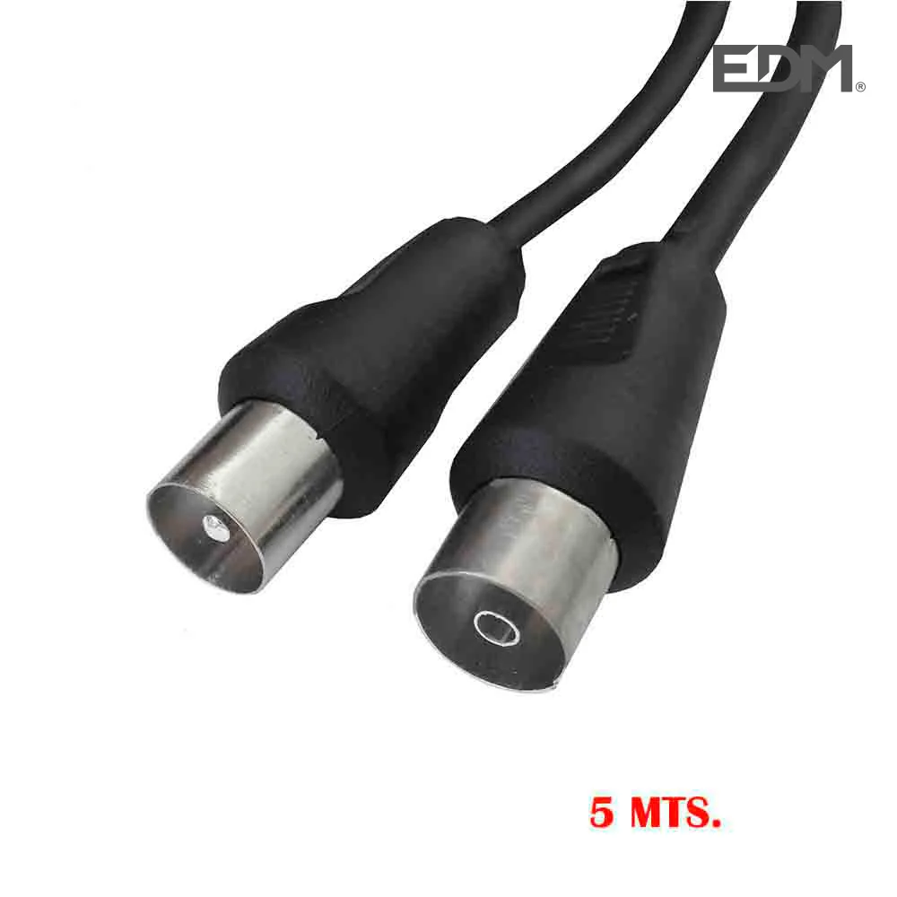 Prolongador Tv/Video 9,5mm 5m Emb. Preto