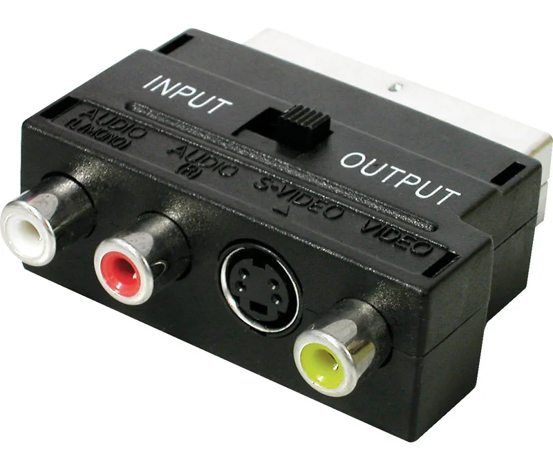 Ficha Adaptadora Scart para  Rca+ S-Video