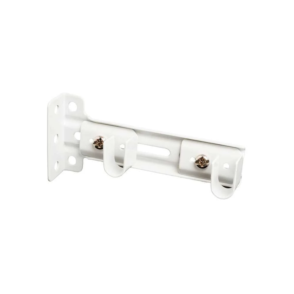 Suporte Duplo para Calha Reforçada Branco (2un)