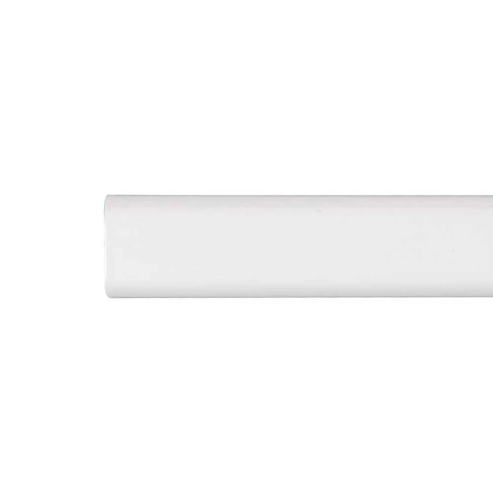 Varão Armário Oval Metal Branco 200cm
