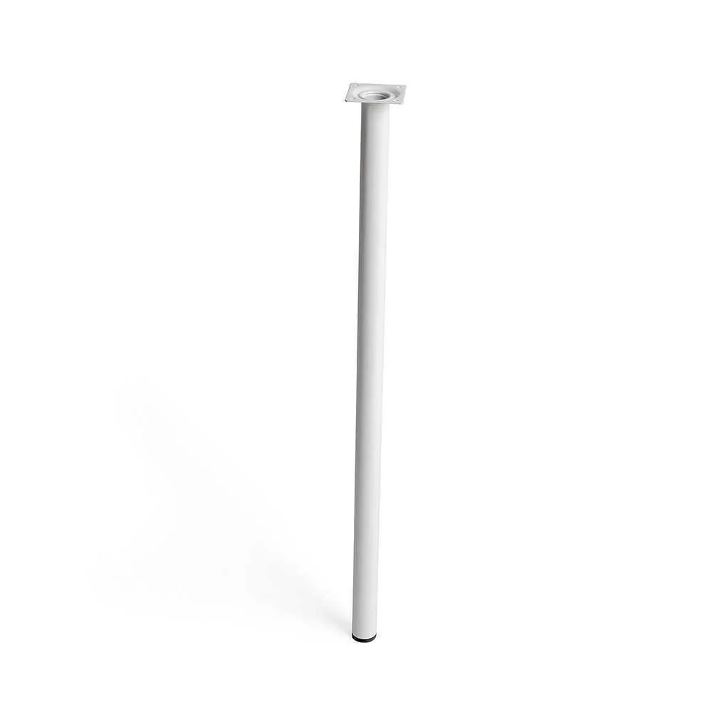 Pé Cilíndrico de Aço. Cor Branco. Mod. 401g. Medi.