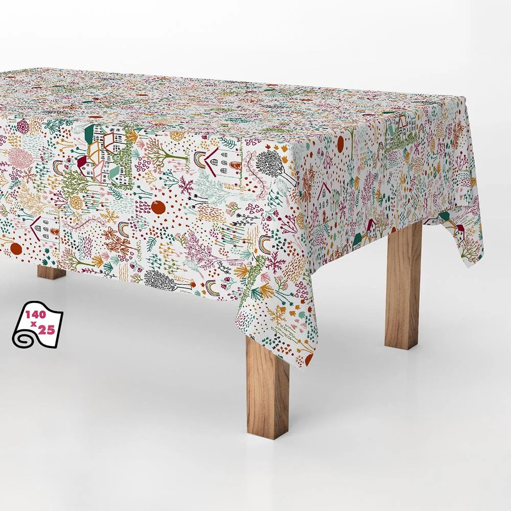 Rolo de Toalha de Mesa Anti-Nódoas Desenhos Nórdi.