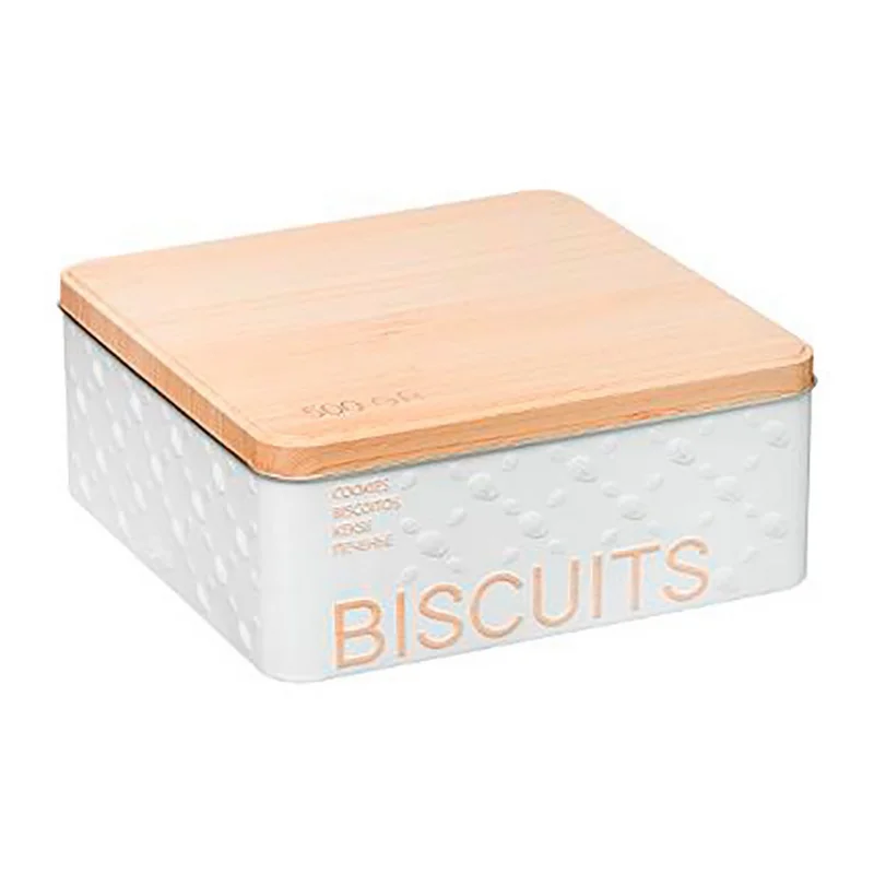 Caixa Metalica para Bolachas 500gr Mod.Scandi Natu
