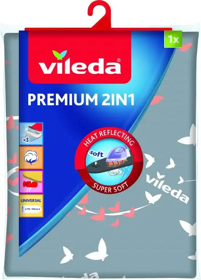 Capa P/ Tábua Passar a Ferro Premium 2 em 1 Vileda