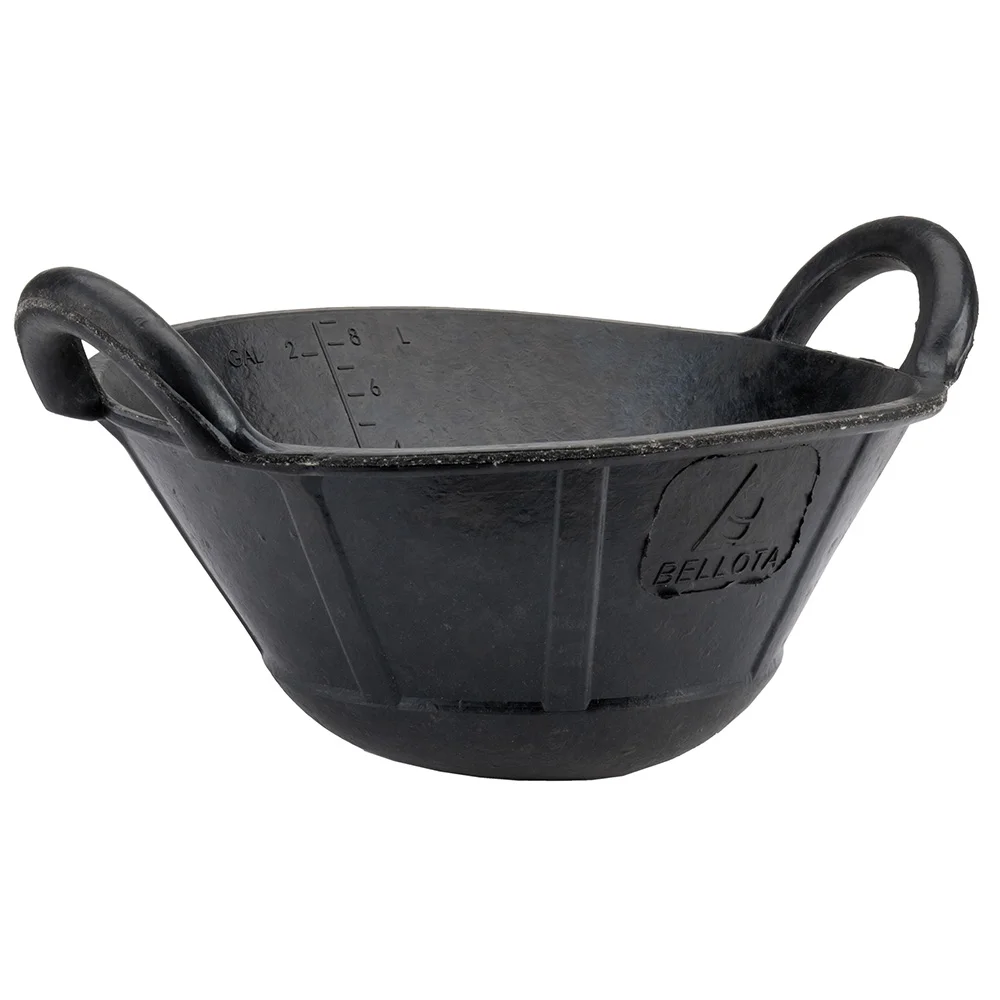 Balde Spart 9 L de Borracha Preta Resistente.