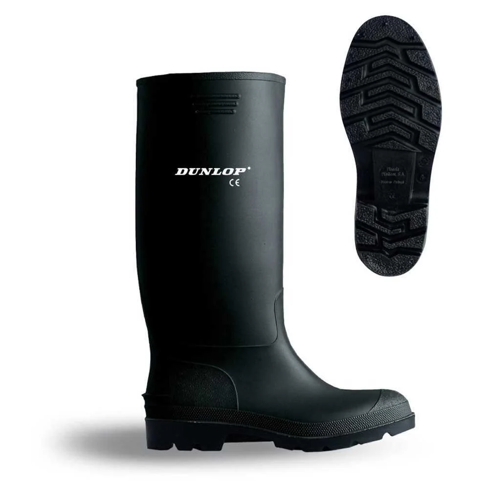 Galochas em Pvc Tamanho 44 Cano Alto Preta Dunlop