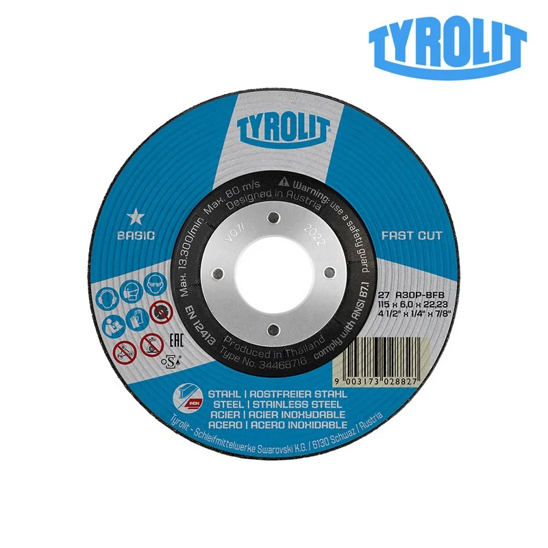 Disco de Desbaste 27c 115x6x22,23 A30p-Bfb. Tyroli