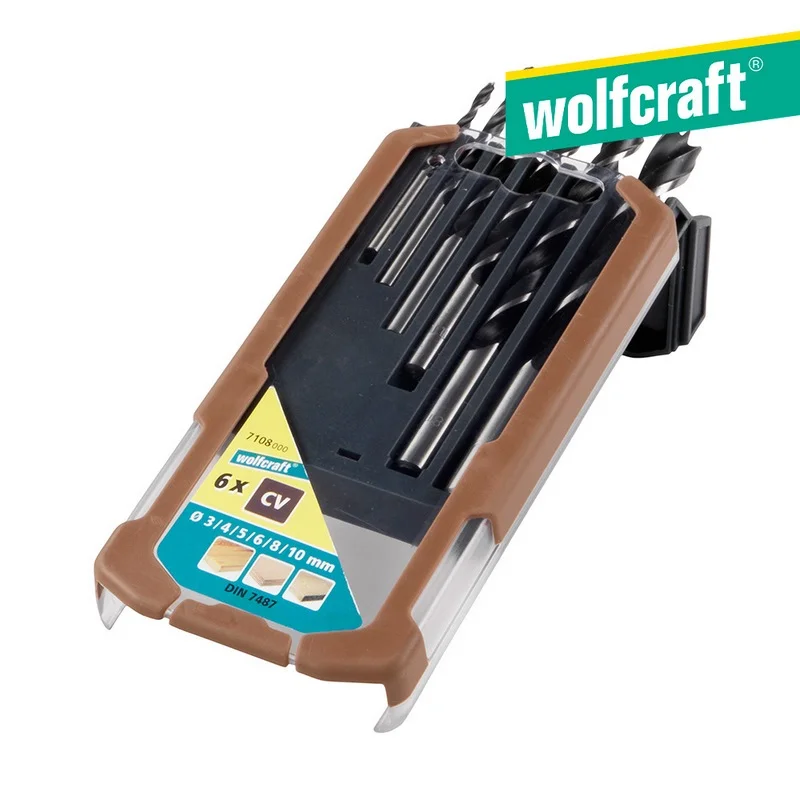 Pack 6 Brocas Espiral para Madeira Wolfcraft