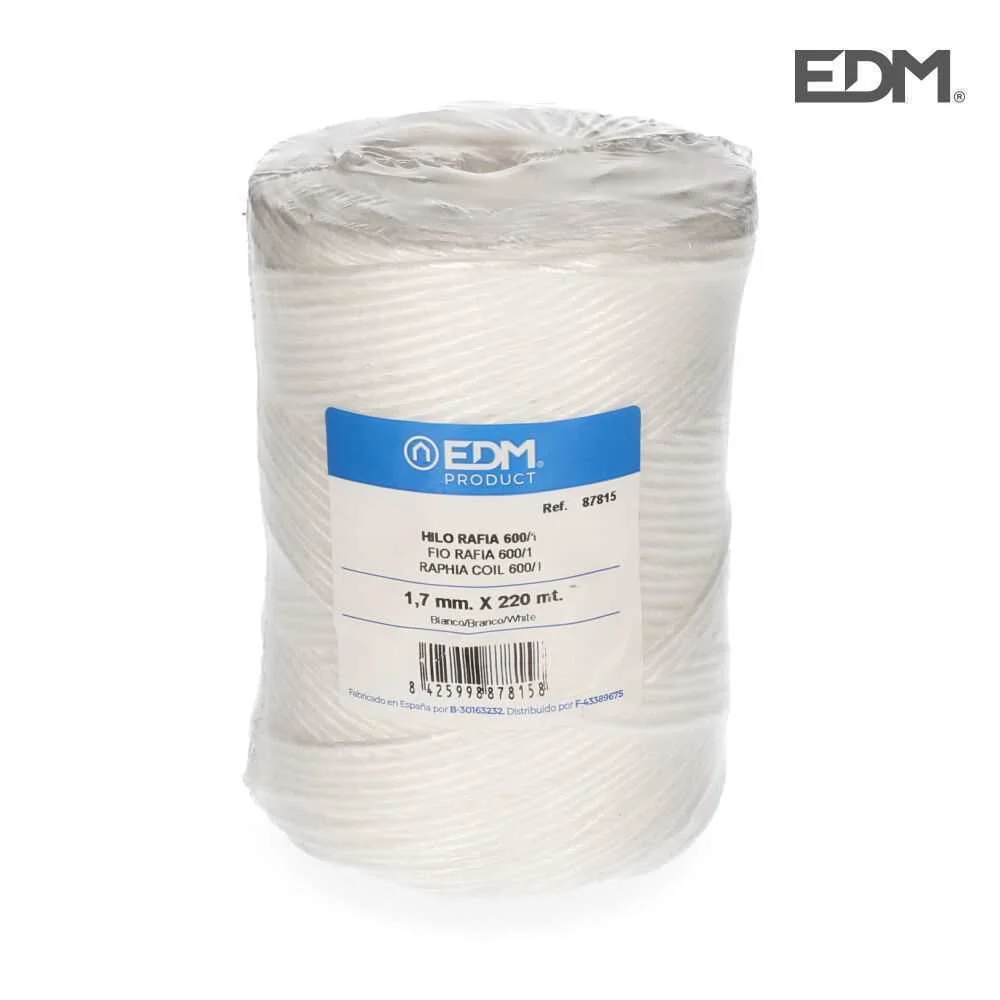 Hilo Rafia 600/1 Bobina 400gm/220mts Branco