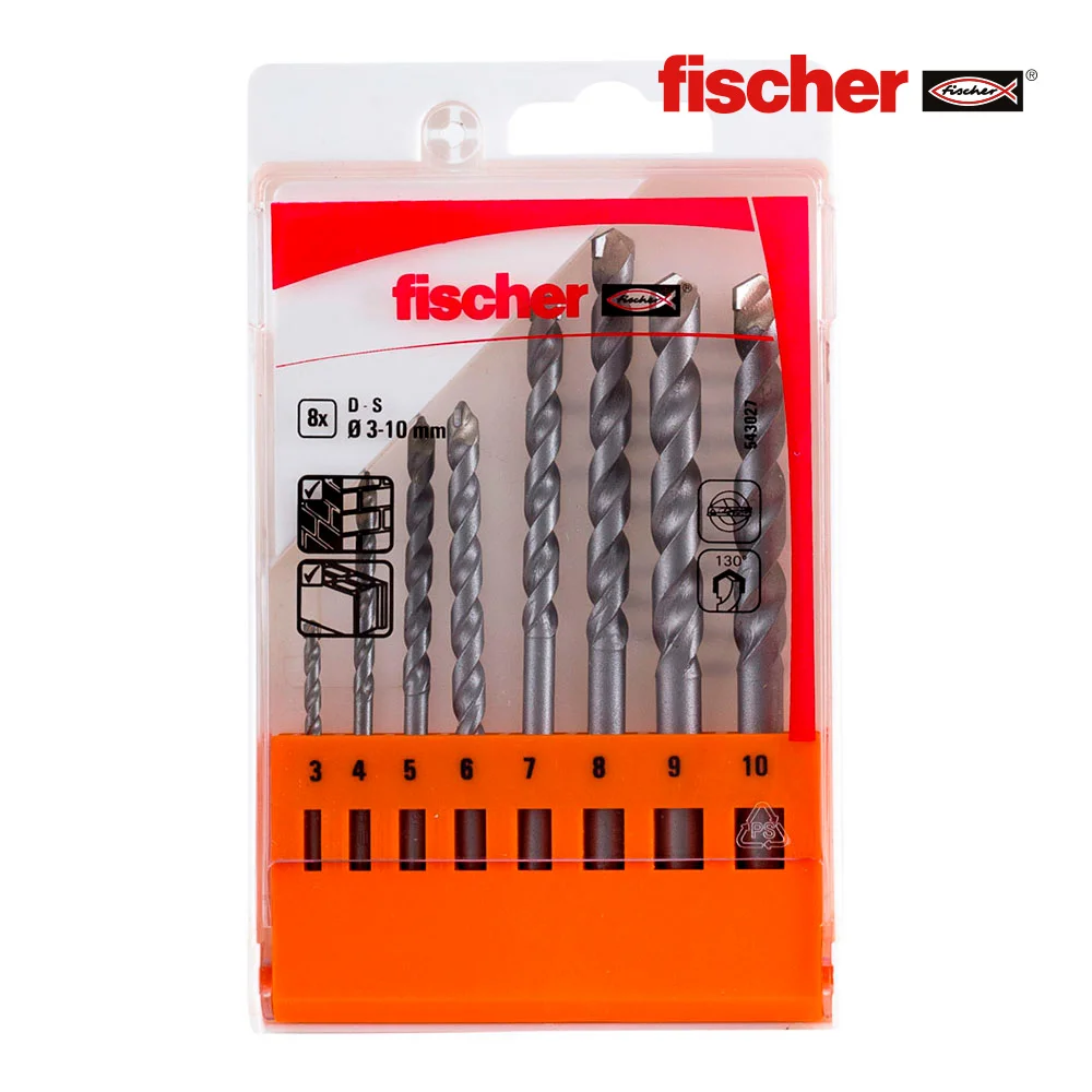 Broca para Pedra D-S Set 3-10mm - 8 Unidades