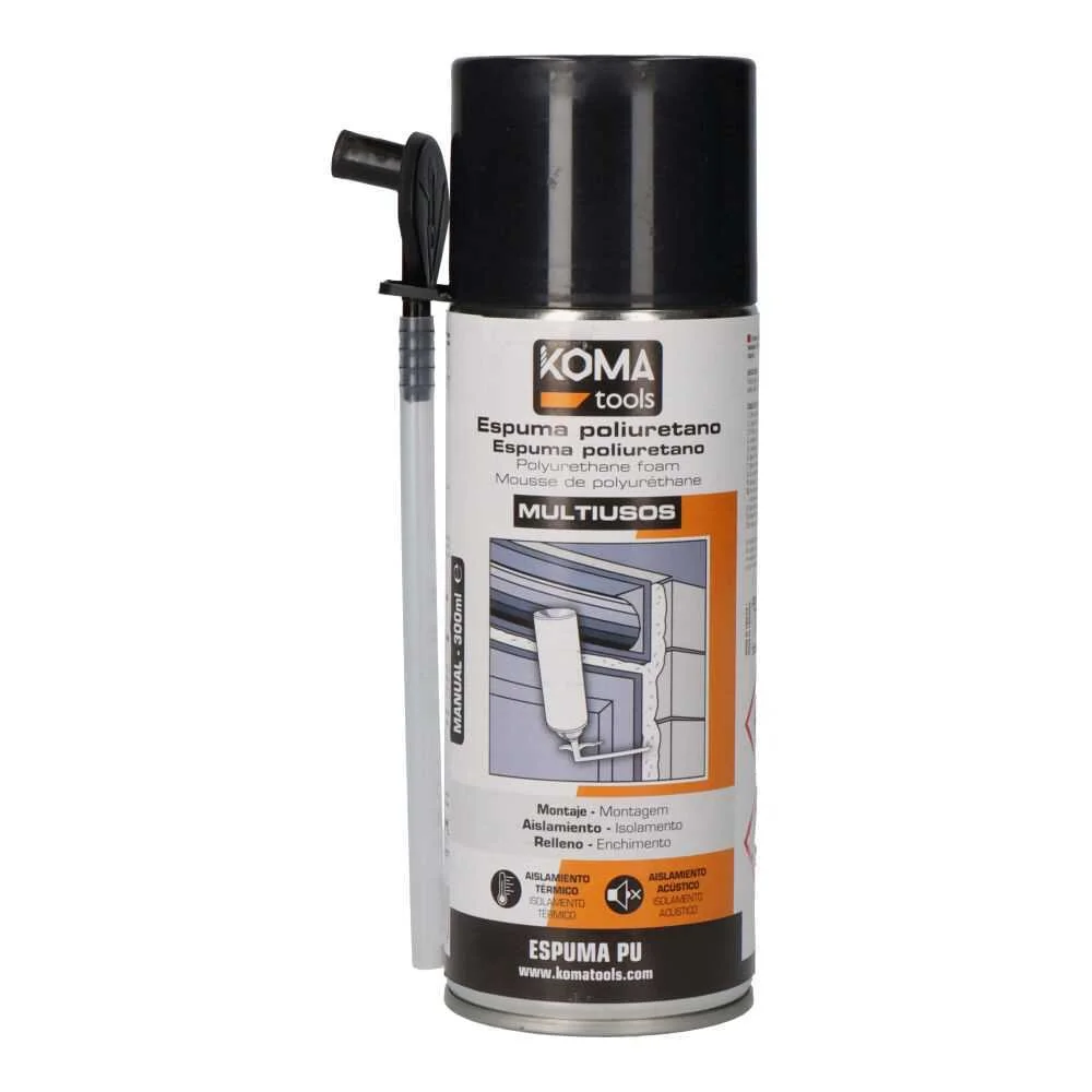 Espuma Poliuretano com Cânulano 300ml Koma Tools