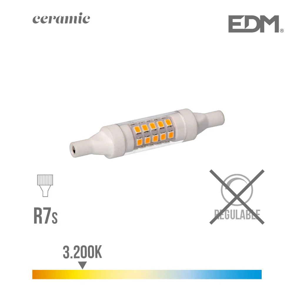 Lampada LED 78 Mm R7s 5.5w 600 Lm 3200k Luz Quente