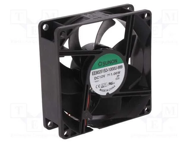 Ventilador: Dc. Transversal. 12vdc. 80x80x25mm. 5.
