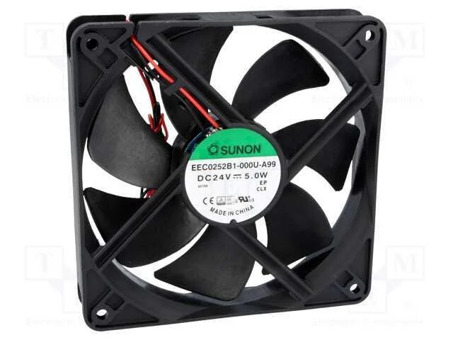 Ventilador: Dc. Transversal. 24vdc. 120x120x25mm..