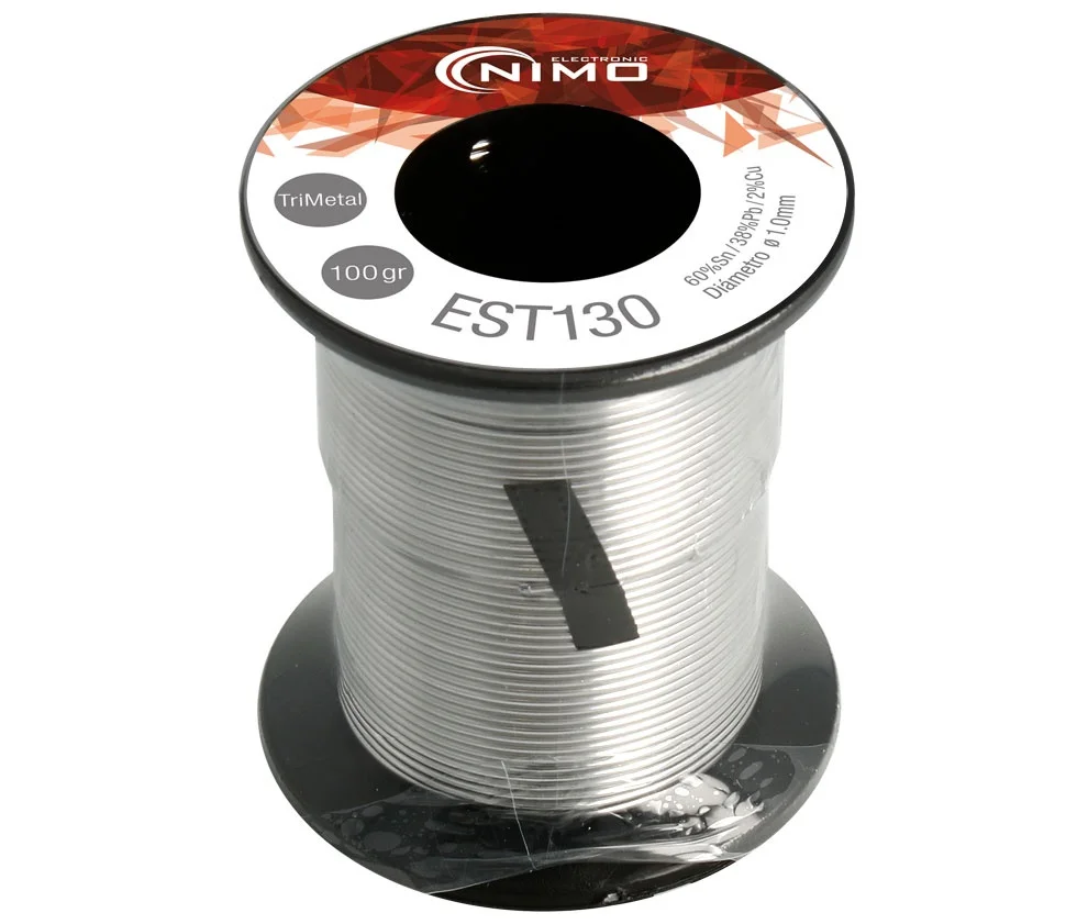 Fio Estanho Tri-Metálico 60% Sn, 38%Pb, 2%Cu 1mm