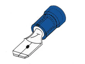 Conector Macho 4.8mm Azul