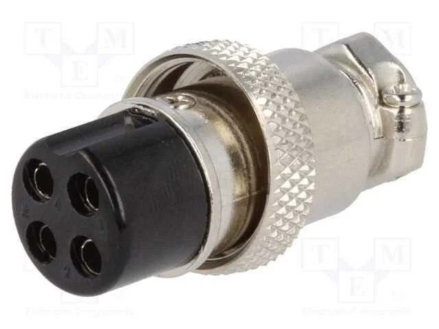 Ficha, de Microfone, Fêmea, Pin: 4, com Cabo, Sim.