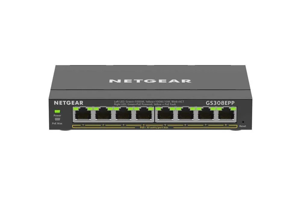 Switch de Rede 8 Portas Gigabit Poe+ Plus Switch .