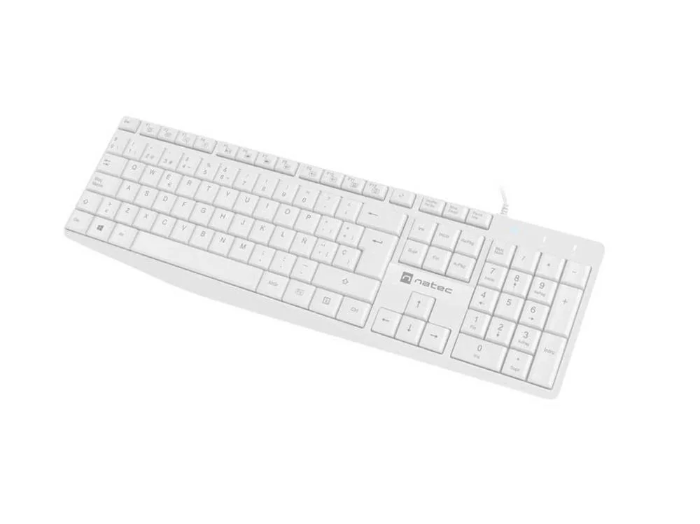 Natec Nkl-1949 Teclado Usb Qwerty Espanhol Branco