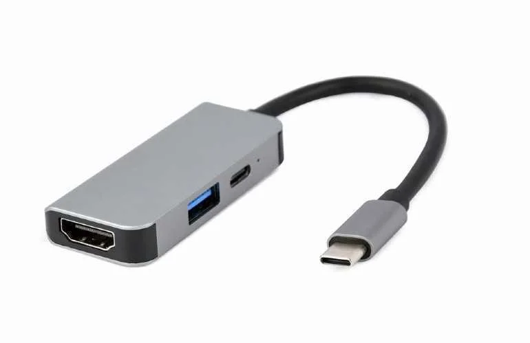 Adaptador Multi-Portas 3 em 1 Usb Port + Hdmi + P.