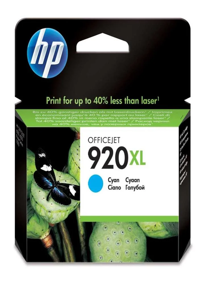 Hp Tinteiro Original 920xl Ciano de Elevado Rendi.