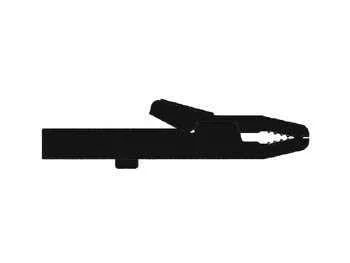 Clipes de Crocodilo Isolados 4mm 25a / Preto (Ak 2