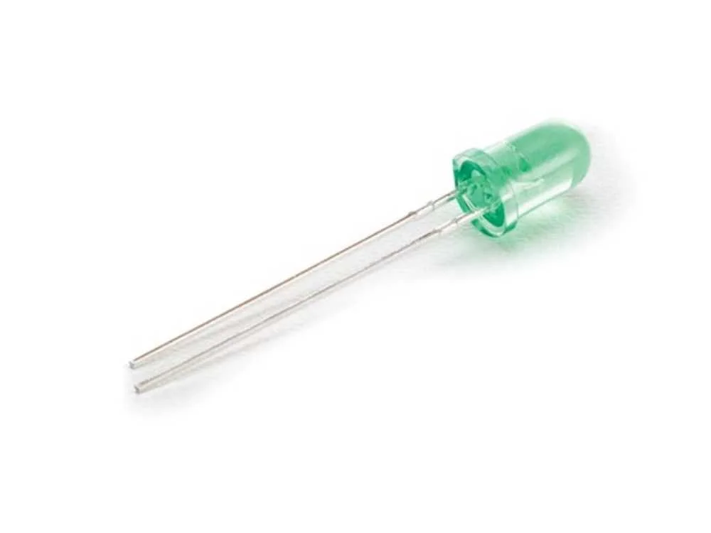 Lâmpada LED Padrão de 5 Mm Verde Transparente