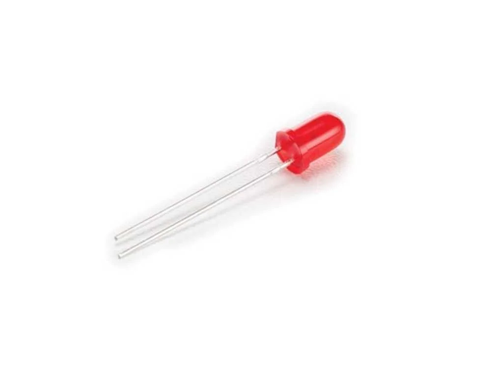 Lâmpada LED Padrão de 5 Mm Vermelha Difusa