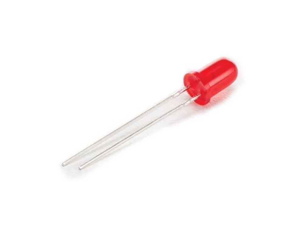 Lâmpada LED Padrão de 5 Mm Vermelha Difusa