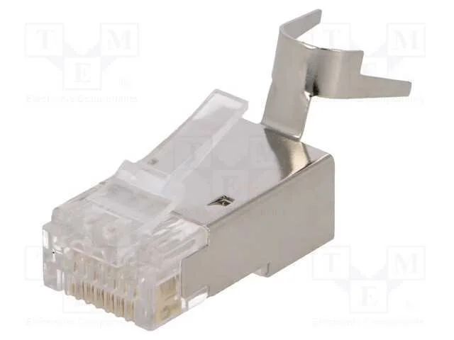 Ficha, Rj45, Pin: 8, Cat: 6a,7,7a,Cat 8.1, Blinda.