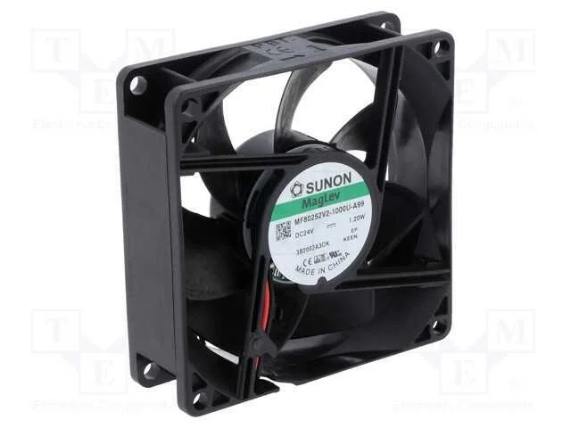 Ventilador: Dc, Transversal, 24vdc, 80x80x25mm, 6.