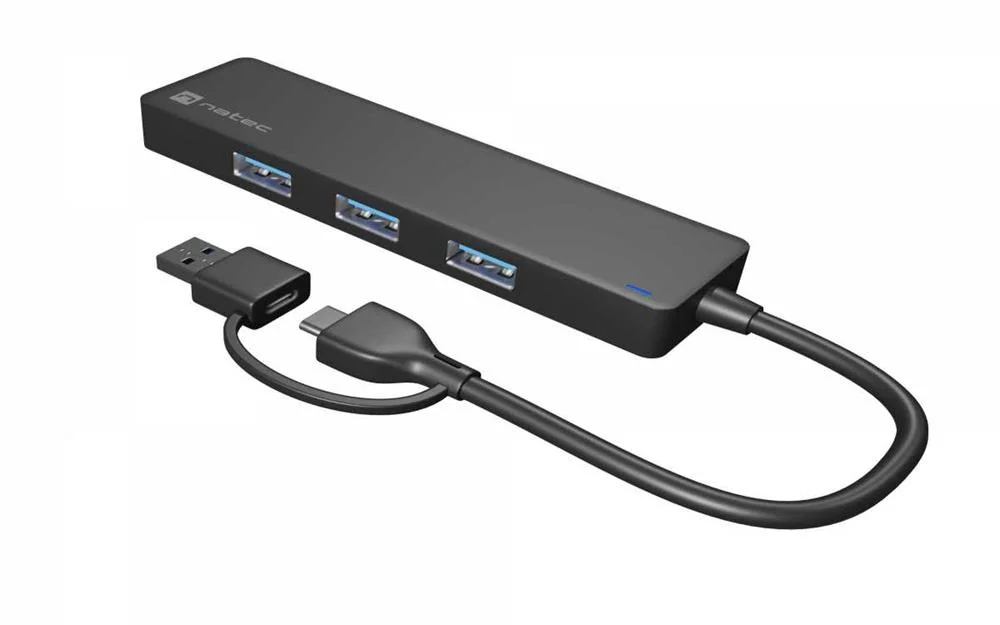 Natec Hub Usb-C 3.0 Mayfly 4-Portas + Adaptador U.