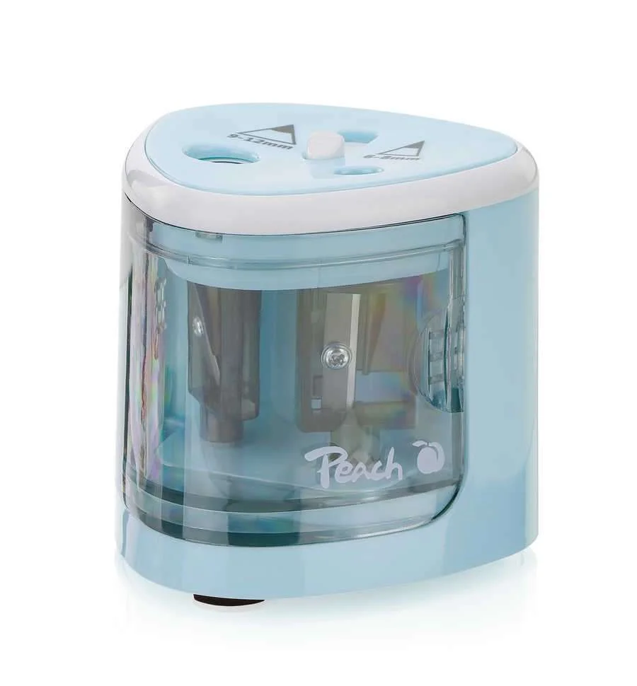 Peach Po102 Afiador de Lápis Elétrico Azul, Branco