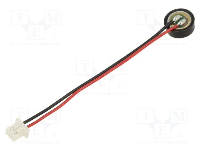 Microfone, 6x1,6mm, 2,2ko, 2÷10v, Snr: 60db, Sens.