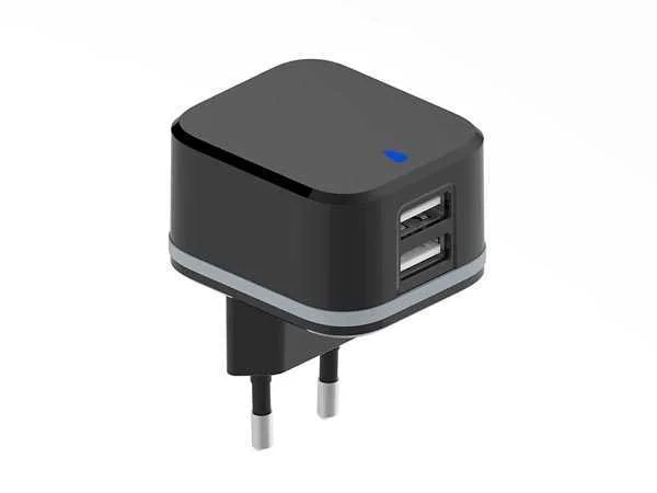 Carregador Compacto com Dupla Saída Usb - 5 V - 3.