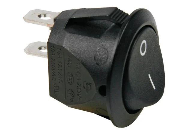Interruptor Rocker Preto Botão 1p - Off-On