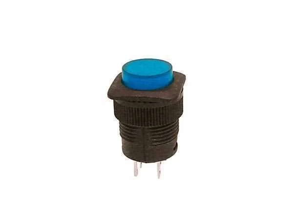 Interruptor Teimoso Off-On  Azul Led